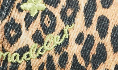 Damson Madder Smiley Baseball Cap In Leopard