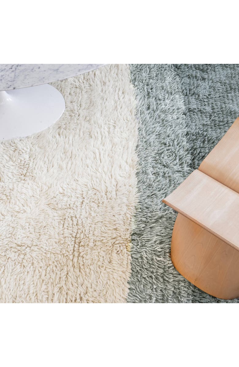 Lorena Canals Woolable Rug Into the Blue, Alternate, color, Smoke Blue