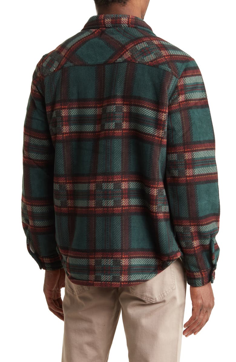 WEATHERPROOF VINTAGE Plaid Faux Shearling Lined Shirt Jacket, Alternate, color, 