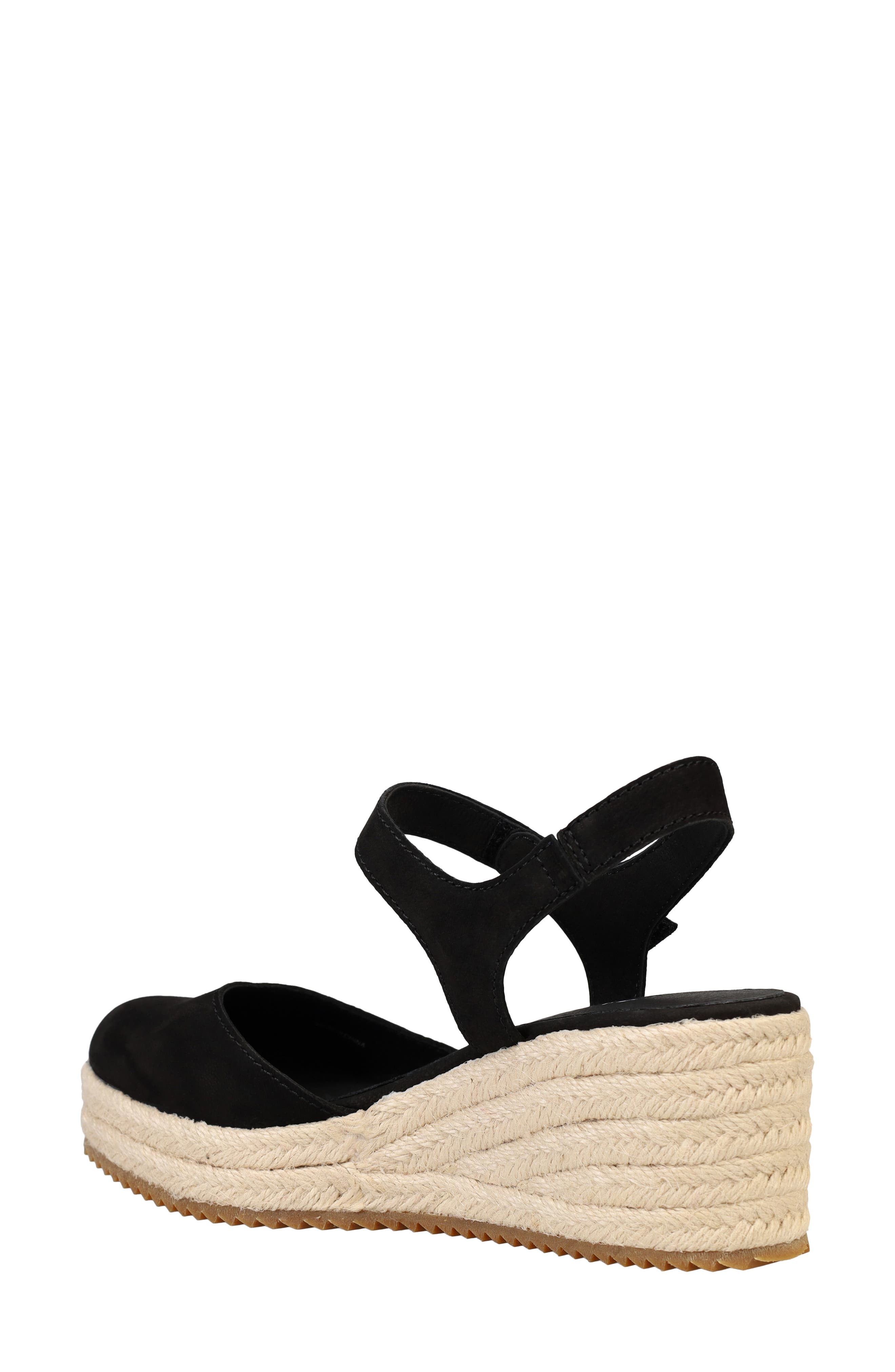 Eileen Fisher Nessa Espadrille Wedge Sandal, Alternate, color, Black