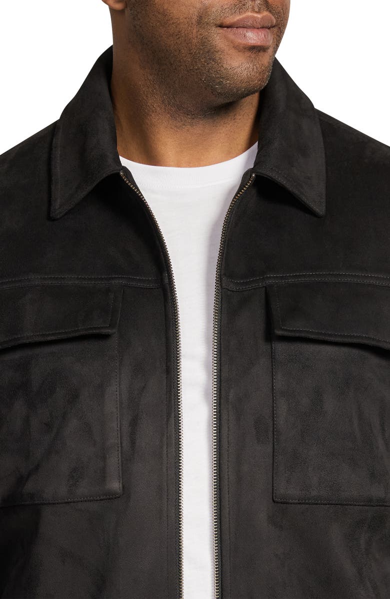 Johnny Bigg Affleck Faux Suede Jacket, Alternate, color, Black