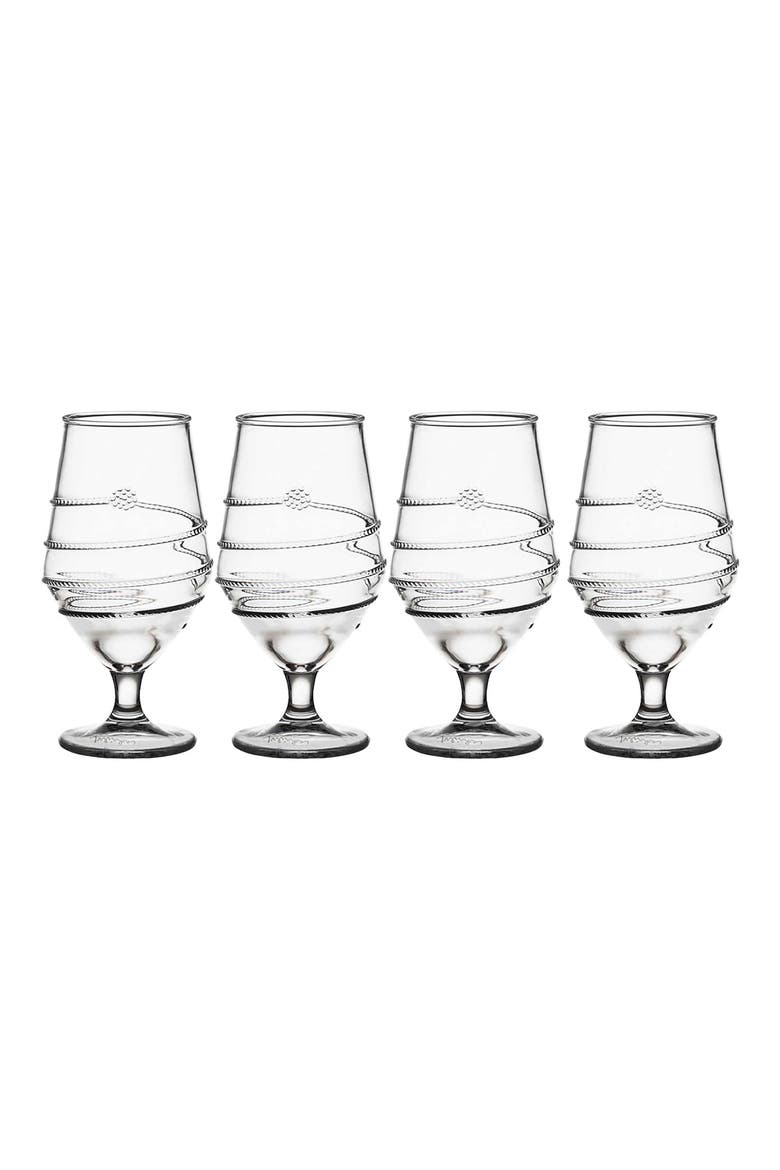 Amalia Acrylic Set of 4 Goblets, Main, color, CLEAR