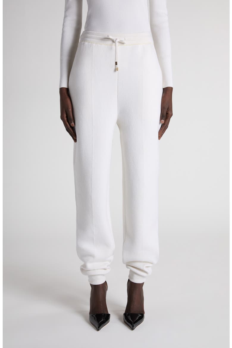 Merino Wool & Cashmere Blend Joggers, Main, color, OFF WHITE