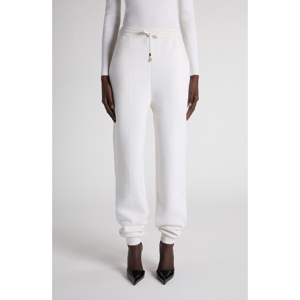 Tom Ford Merino Wool & Cashmere Blend Joggers In White