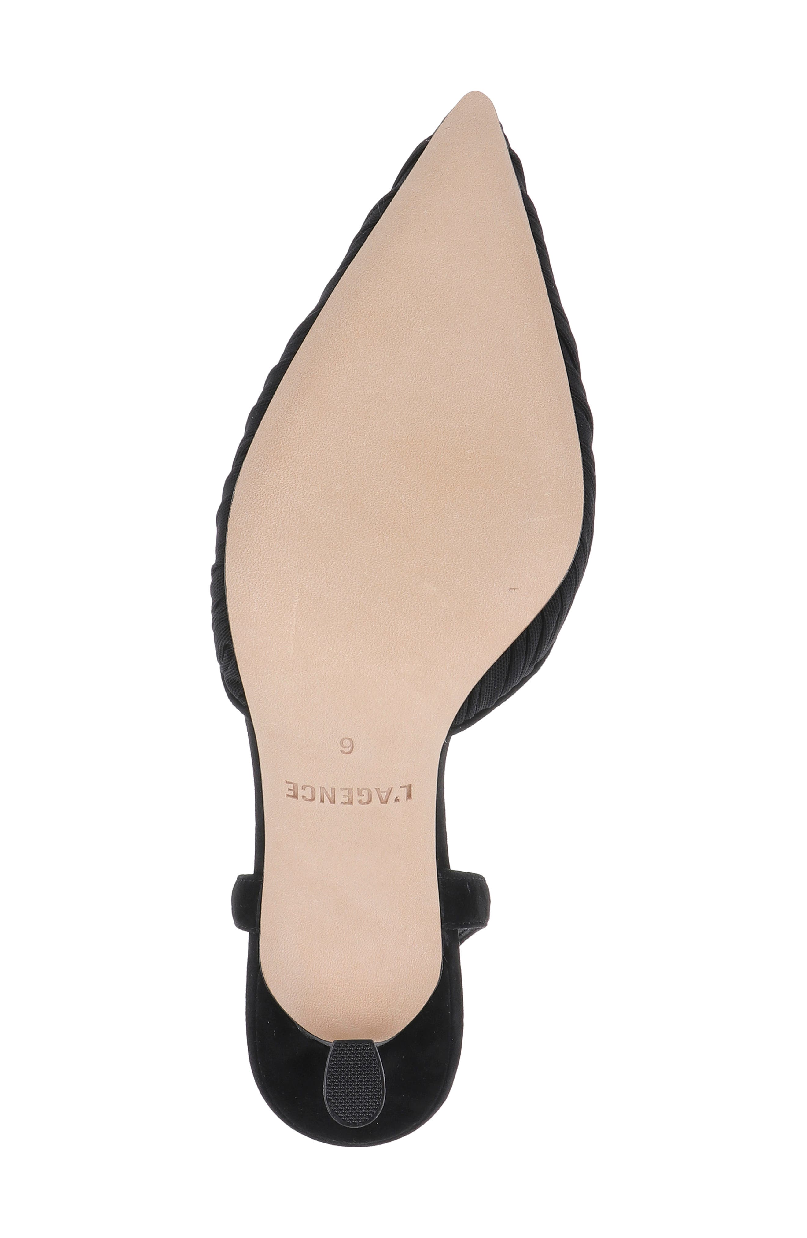 L'AGENCE Bowery Pointed Toe Slingback Pump, Alternate, color, Black Mesh