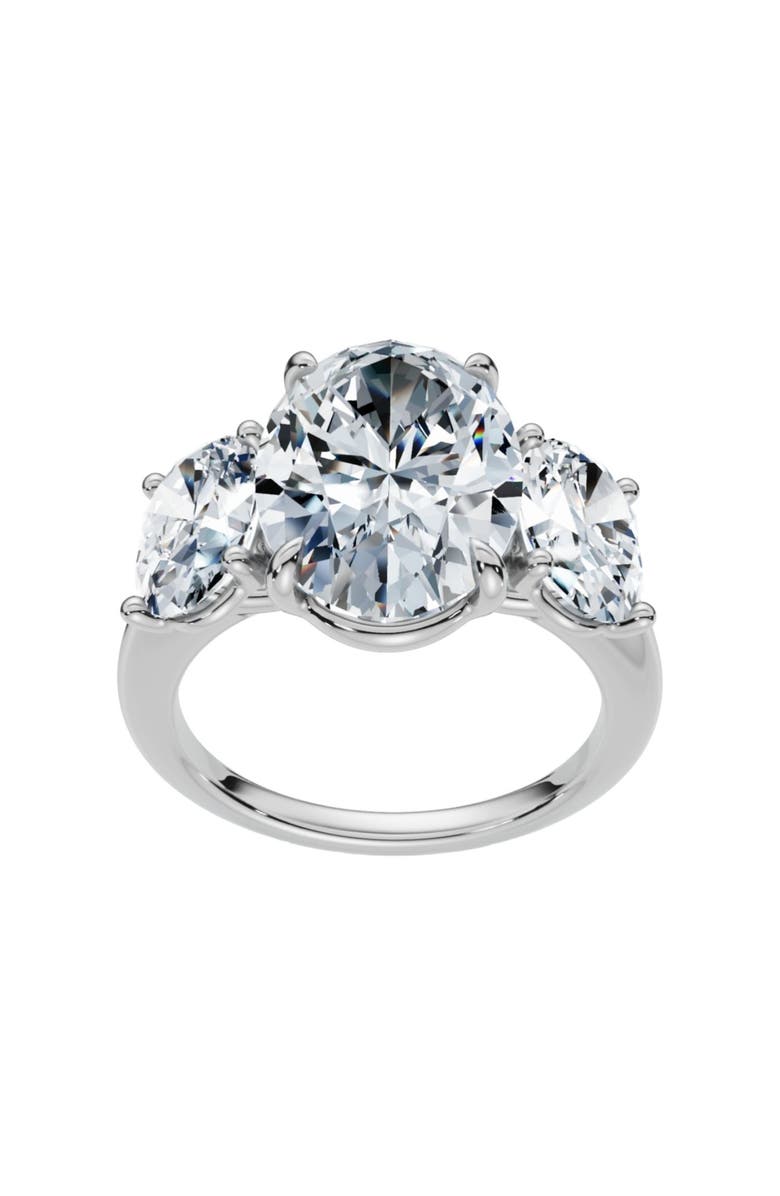 Bliss Diamond Certified 6Ct Three Stone Oval Diamond Anniversary Engagement Ring Lab Grown 14k, Alternate, color, 14K White Gold