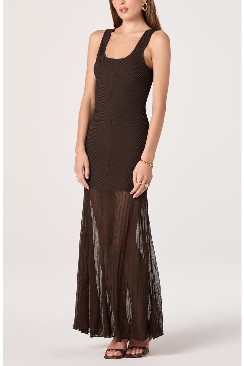 Glena Sleeveless Maxi Dress, Alternate, color, BROWN