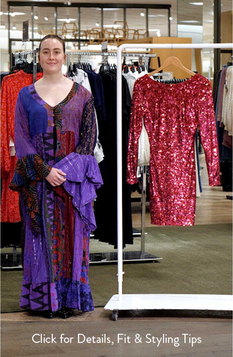 Lola Long Sleeve Sequin Body-Con Minidress, sales video thumbnail