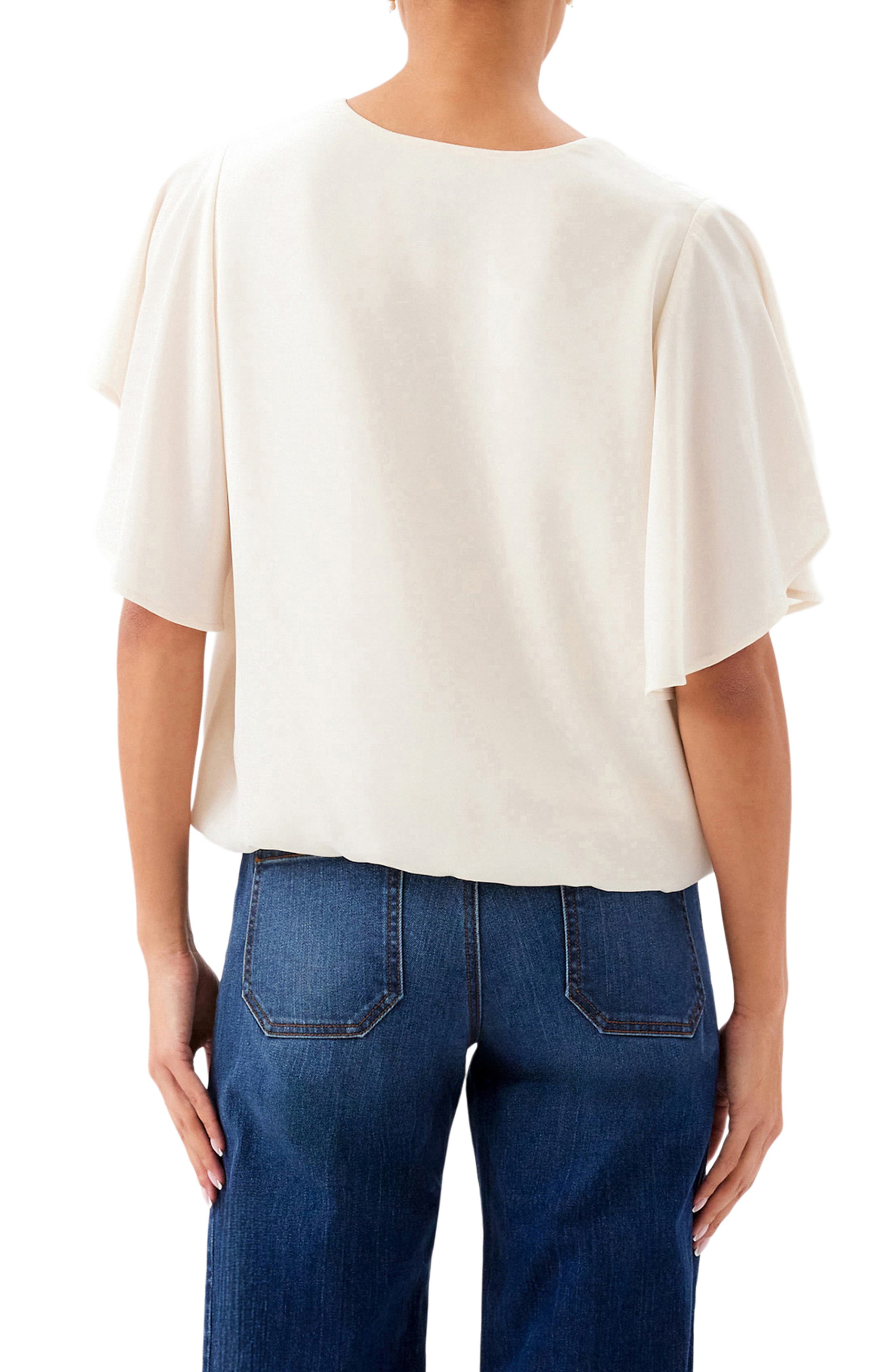 Flutter Sleeve V-Neck Top - image 4