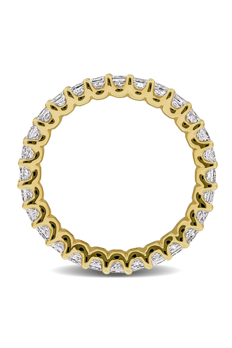 2 CTW Lab-Grown Diamond Princess Eternity Ring, Alternate, color, Yellow Gold