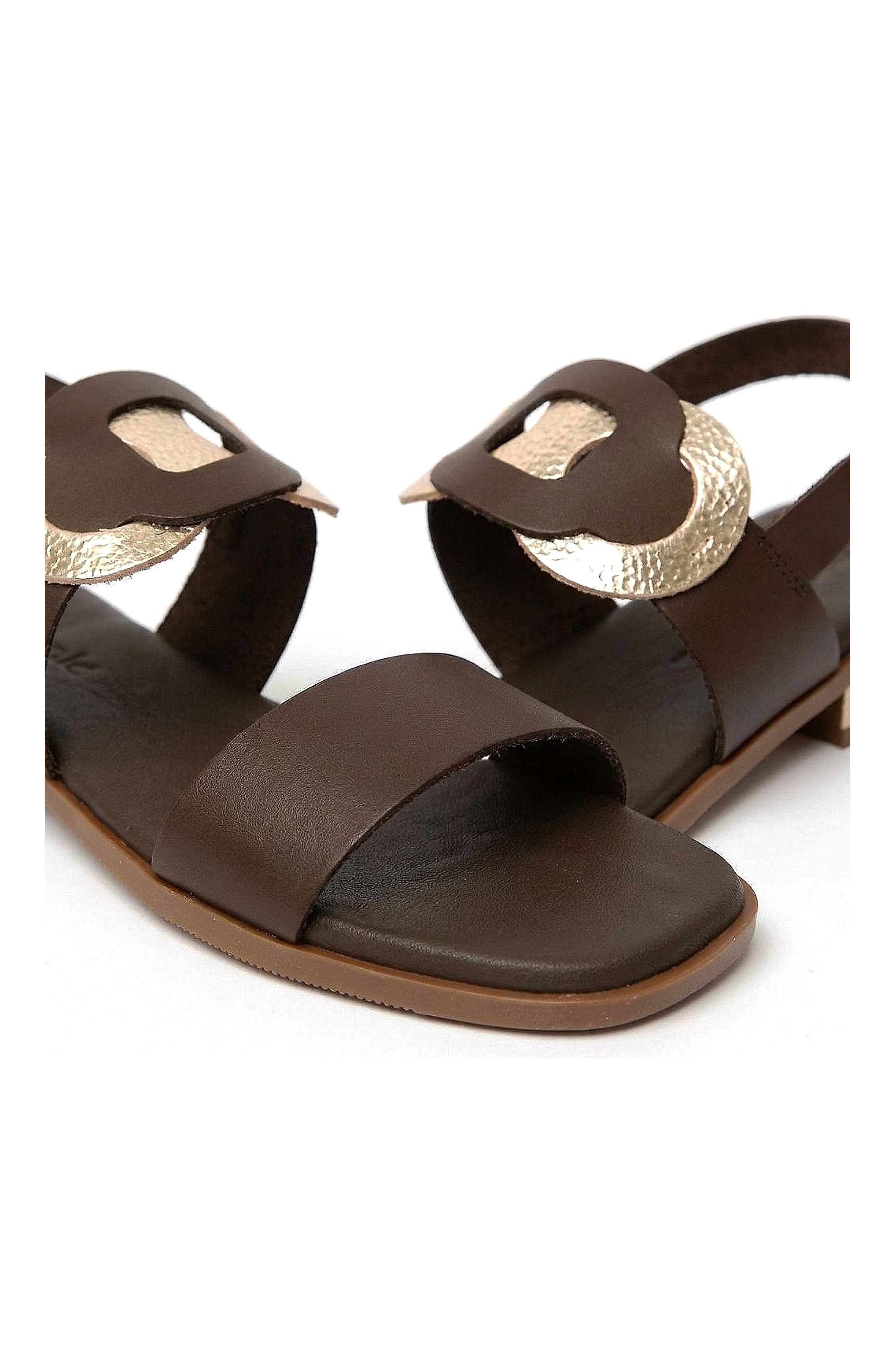 Cala Flat Sandal, Alternate, color, Chocolate
