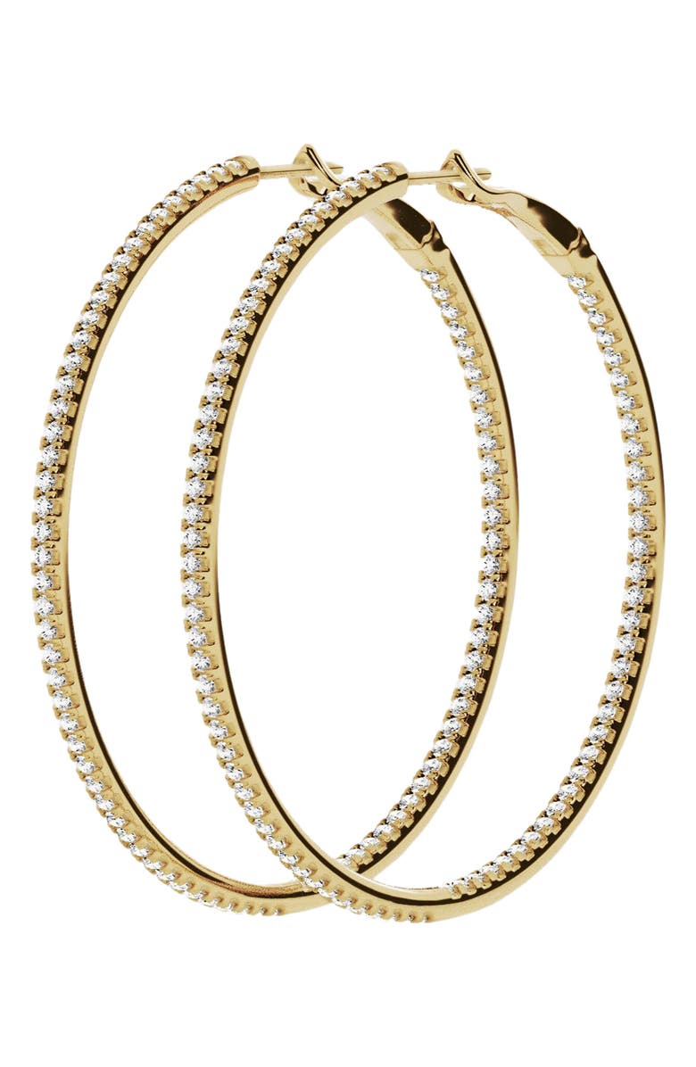 Jennifer Fisher 18K Gold Lab Created Diamond Hoop Earrings, Main, color, 18K Yellow Gold
