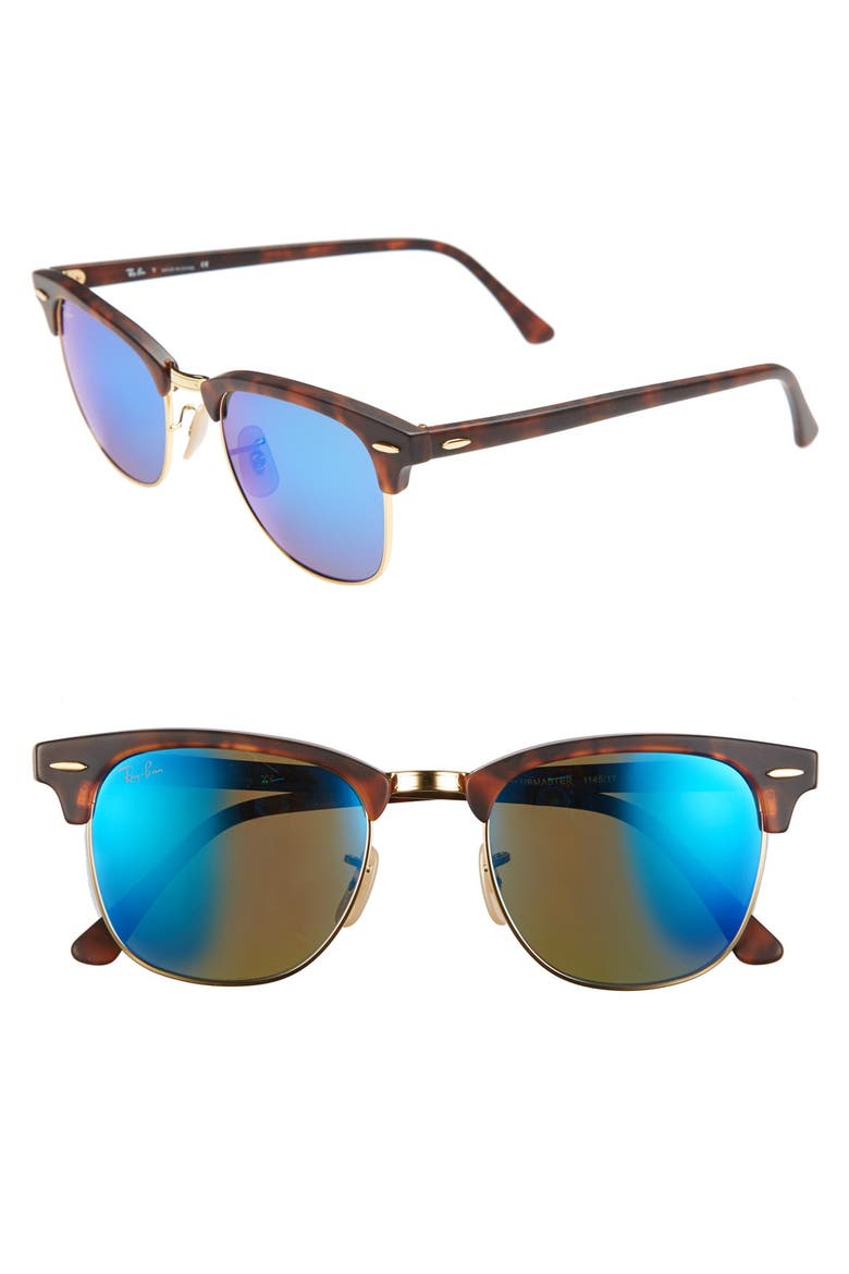 Standard Clubmaster Blue Light Blocking 51mm Sunglasses, Main, color, BLUE MIRROR