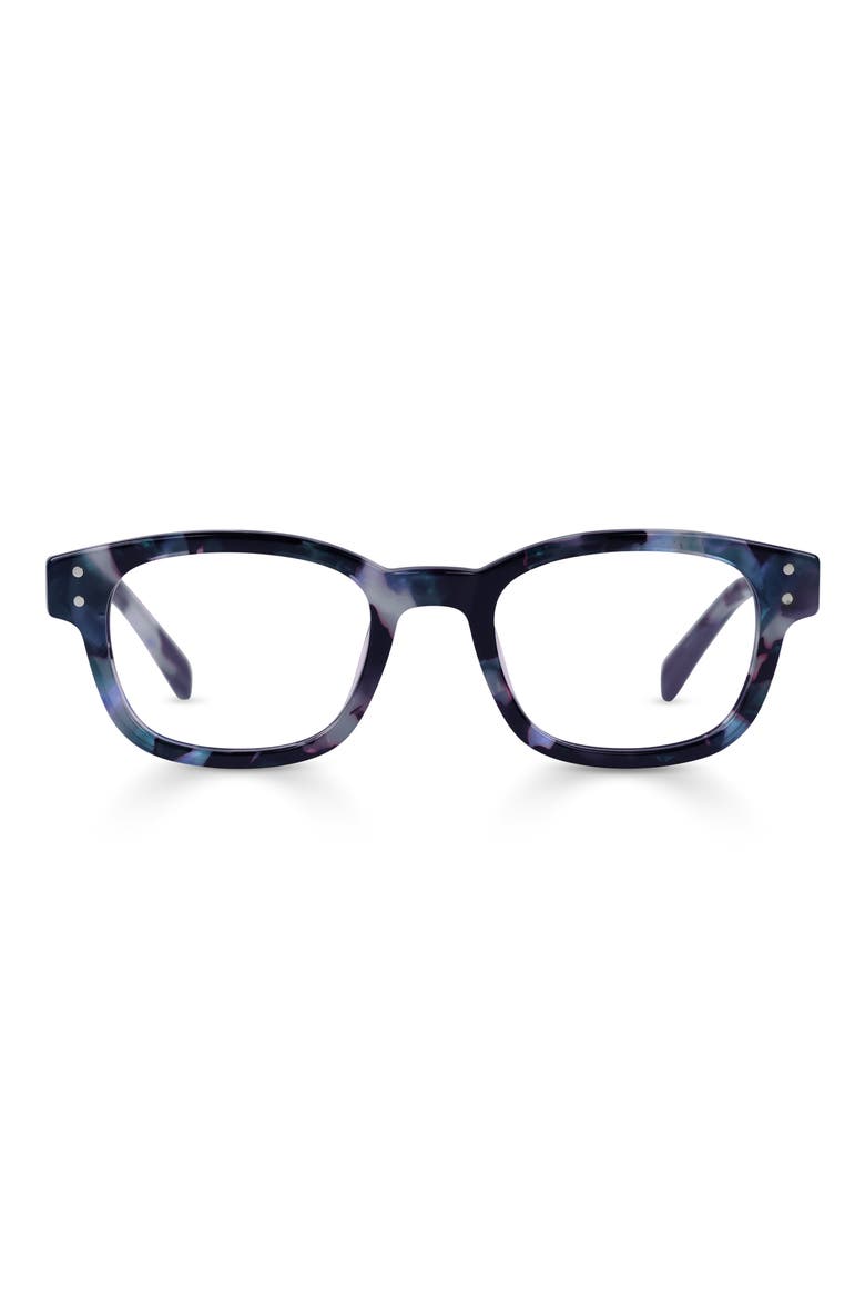 Biff 45mm Square Reading Glasses, Main, color, BLUEBERRY TORTOISE