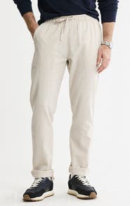 JACHS Linen Blend Drawstring Pants
