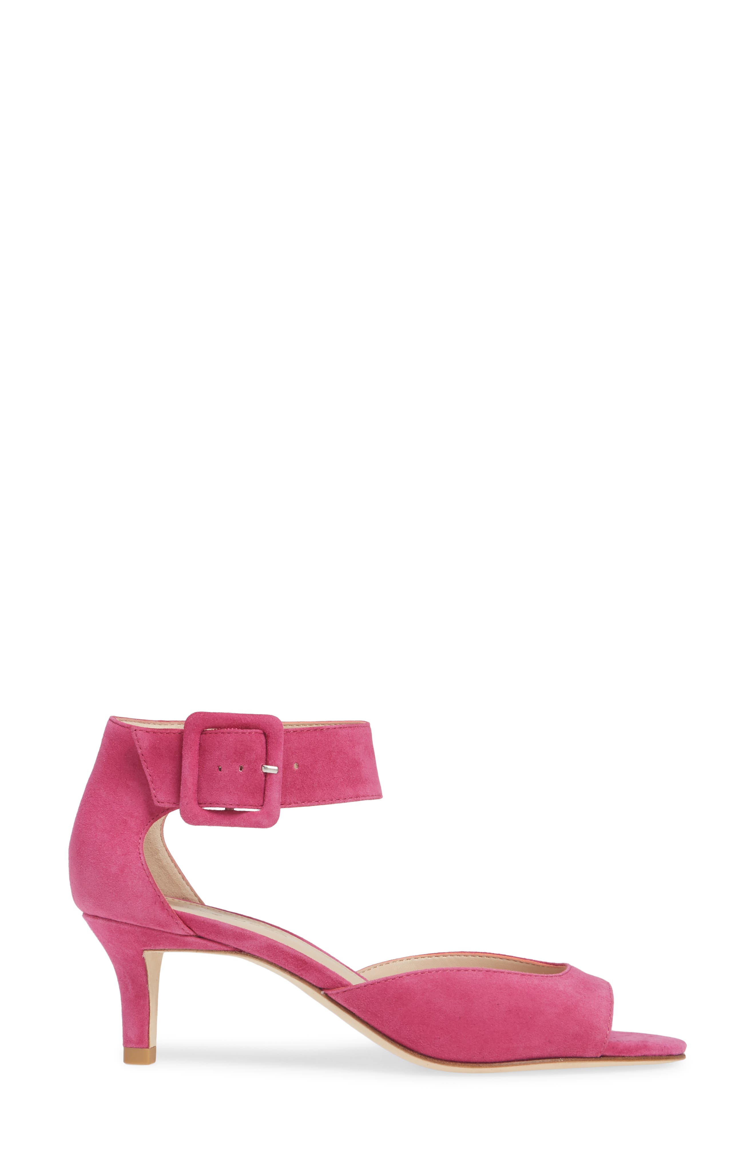 'Berlin' Ankle Strap Sandal, Alternate, color, MAGENTA SUEDE