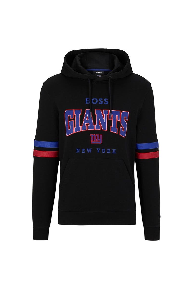 Men's BOSS X NFL  Black/Royal New York Giants Touchdown Pullover Hoodie, Main, color, Black