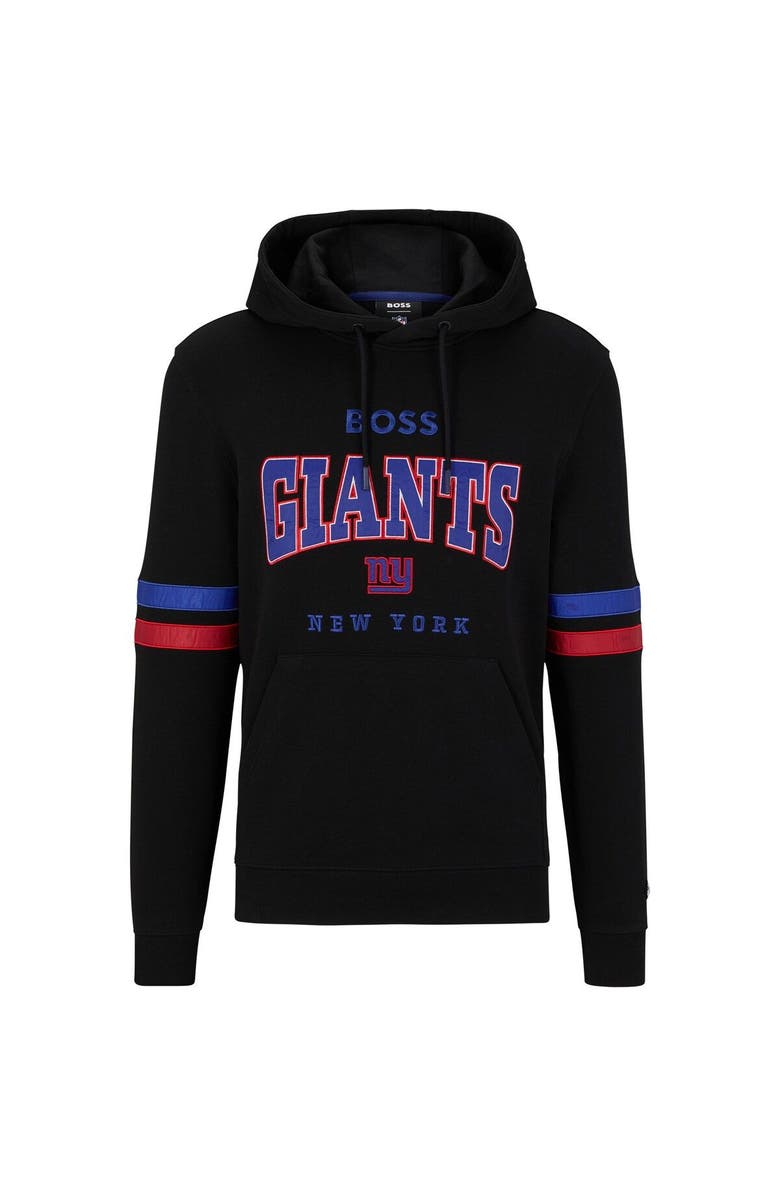 Boss X NFL Men's BOSS X NFL  Black/Royal New York Giants Touchdown Pullover Hoodie, Main, color, 