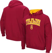 COLOSSEUM Men's Colosseum Crimson Tuskegee Golden Tigers Arch & Logo 3.0 Pullover Hoodie