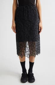 Cecilie Bahnsen Bria Floral Embroidered Organza Midi Skirt