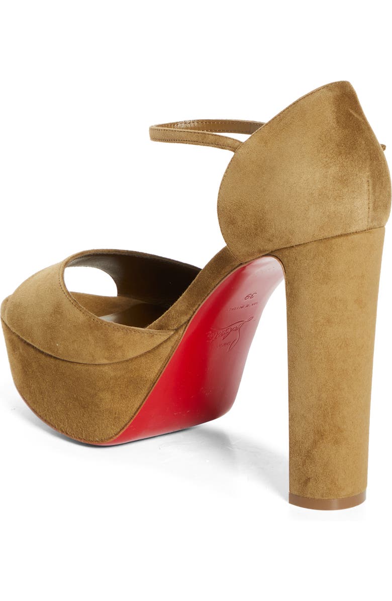 Christian Louboutin Sandaloo Peep-Toe Sandal, Alternate, color, Bronzo/ Bronzo