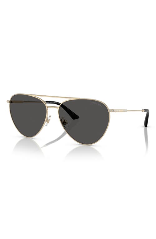 Jimmy Choo 60mm Pilot Sunglasses In Grey Gold