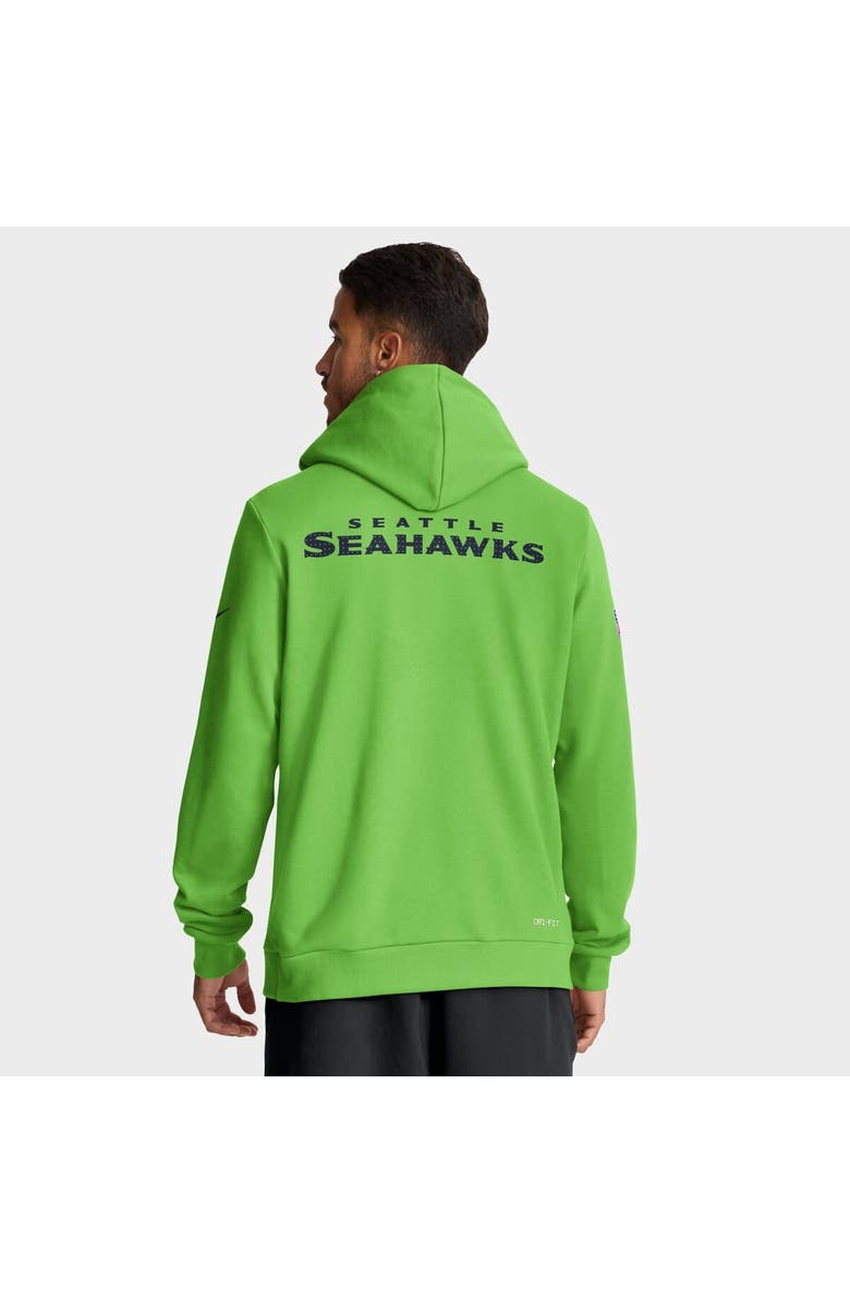 Nike Men's Nike Neon Green Seattle Seahawks Sideline Standard Issue Initial Home Dri-FIT Hoodie, Alternate, color, Neon Green