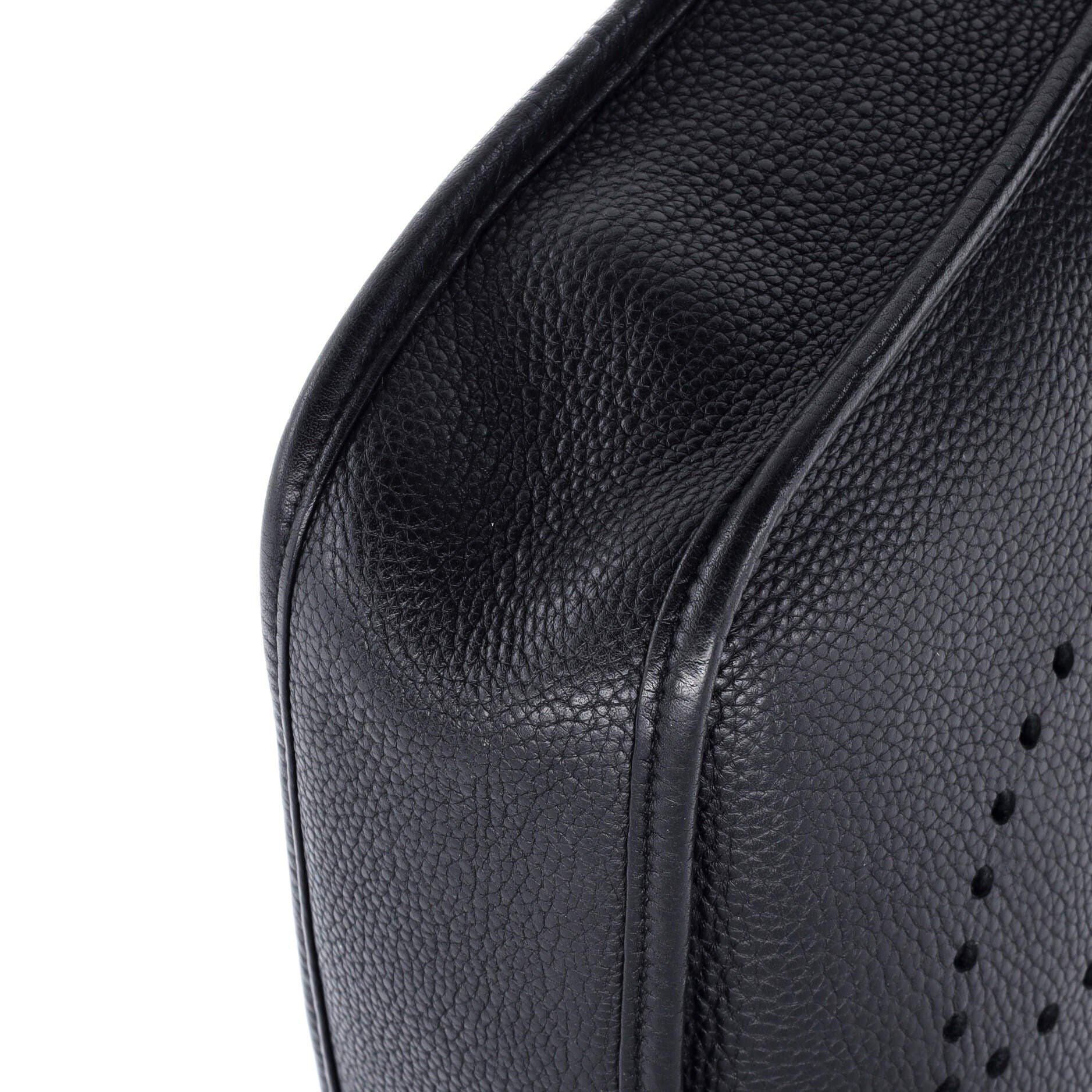 Pre-Owned Hermes Evelyne Bag Gen I Clemence PM, Alternate, color, Noir