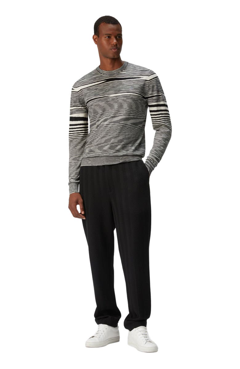 Missoni Slub Crew-neck Pullover, Main, color, Black & White
