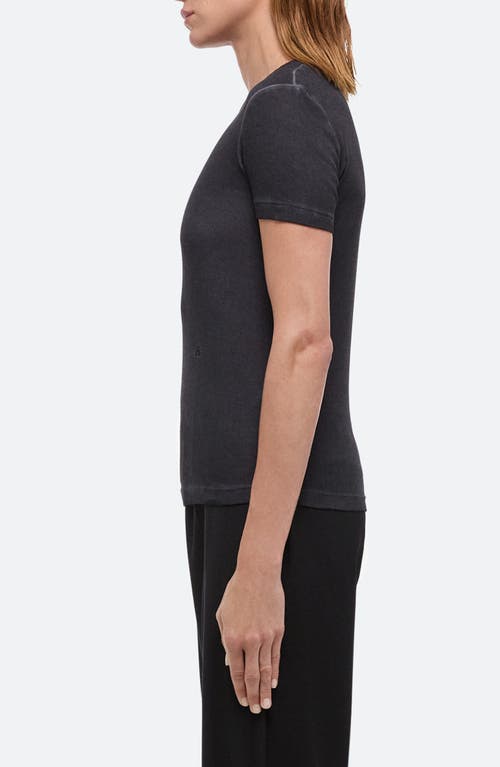 HELMUT LANG HELMUT LANG GARMENT DYED SHRUNKEN PIMA COTTON T-SHIRT