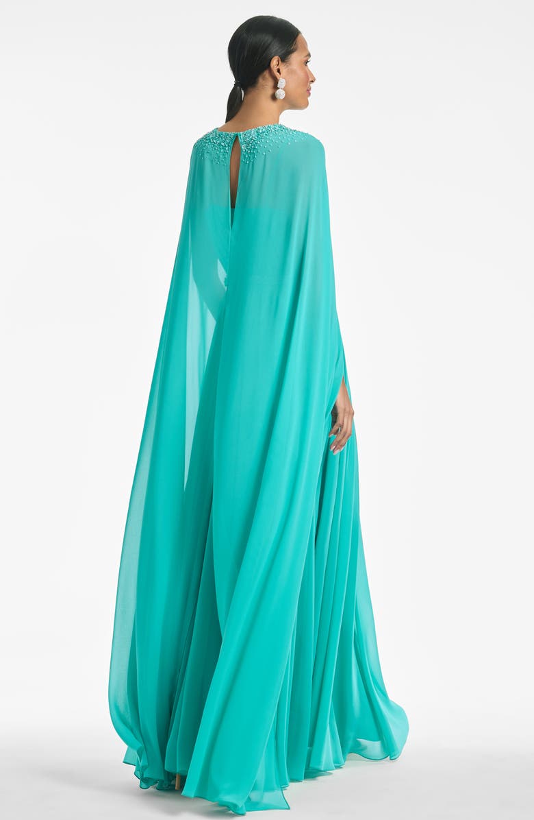 Sachin & Babi Lavina Beaded Gown with Cape, Alternate, color,