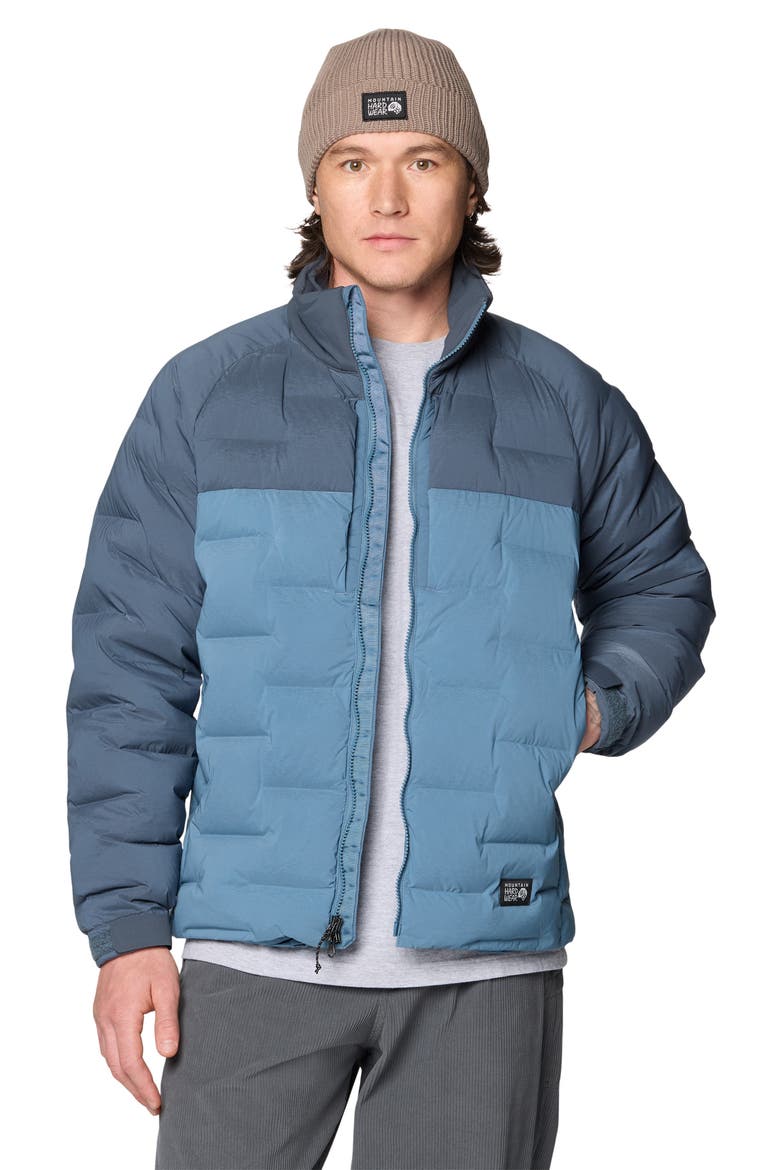 Stretchdown Big Baffle 700 Fill Power Down Jacket, Alternate, color, ADRIATIC BLUE/ MOON BLUE
