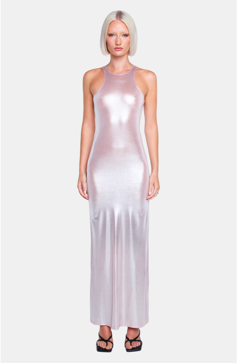OW Collection Nina Maxi Dress, Main, color, Pink Shimmer