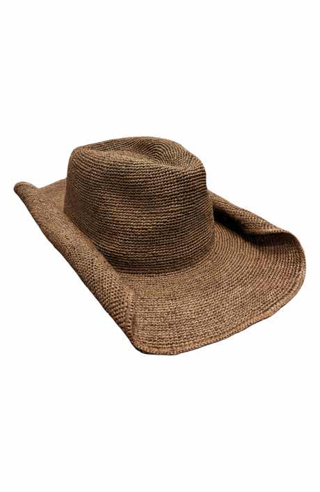 MARCUS ADLER Raffia Cowboy Hat