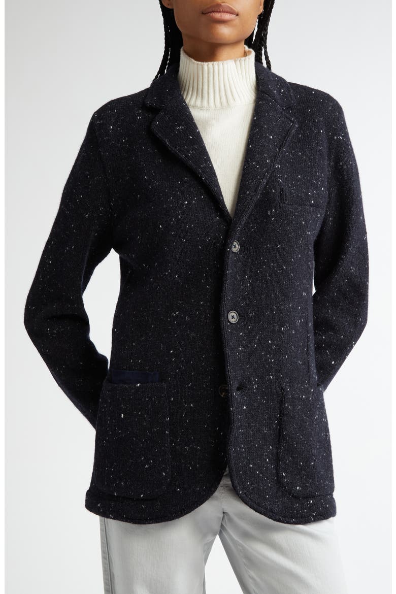 Wool & Cashmere Blend Donegal Knit Sport Coat, Main, color, NEW BLUE