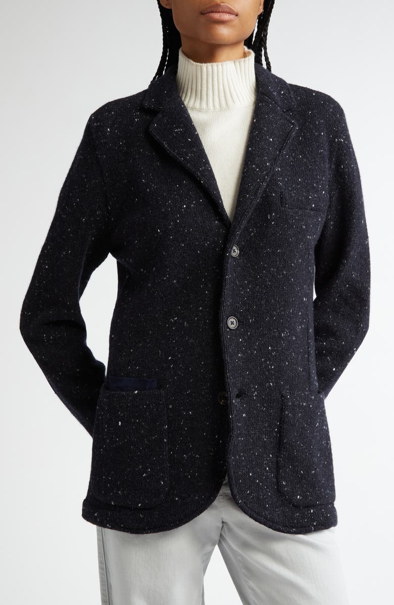 Eleventy Wool & Cashmere Blend Donegal Knit Sport Coat, Main, color, 