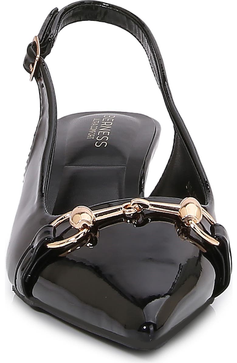 BERNESS Juliette Pointed Toe Kitten Heel Slingback Pump, Alternate, color, Black