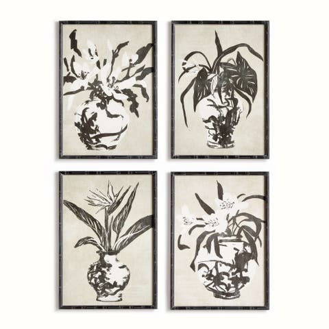 Chinoiserie Noir Prints Set Of 4