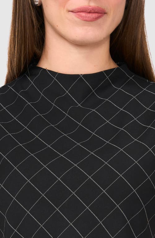 Halogenr Halogen(r) Diamond Print Funnel Neck Ponte Shell