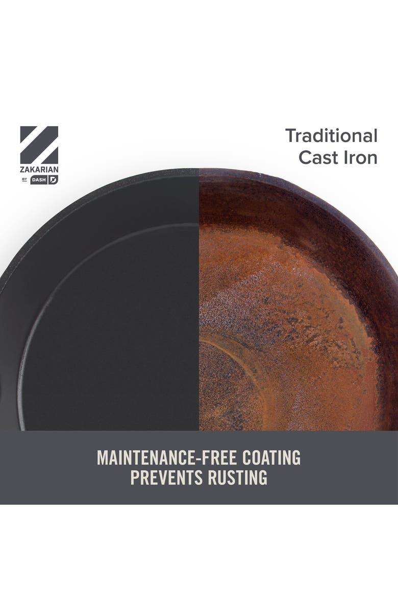 Dash 10-Inch Nonstick Cast Iron Skillet, Alternate, color, Blue