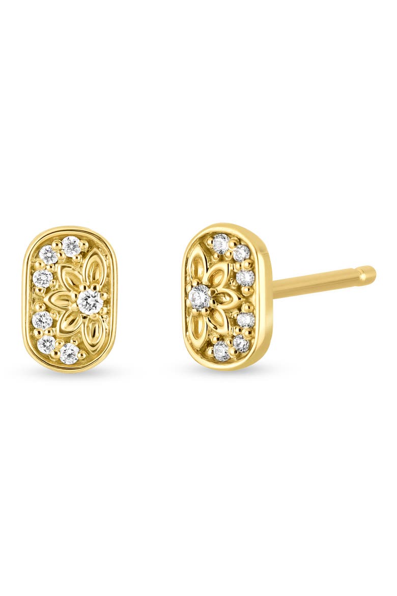 Getty 18k Gold Diamond Stud Earrings, Main, color, 18KY