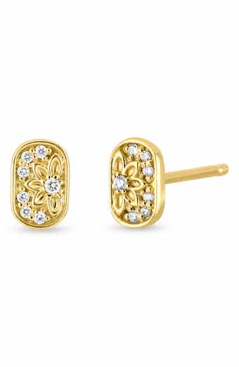 Getty 18k Gold Diamond Stud Earrings