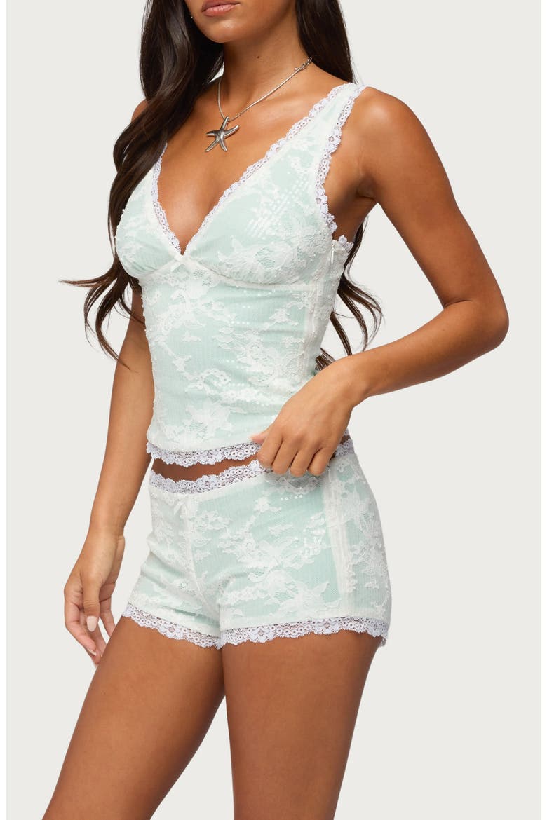 Amanu Sequin Lace Tank, Alternate, color, MINT