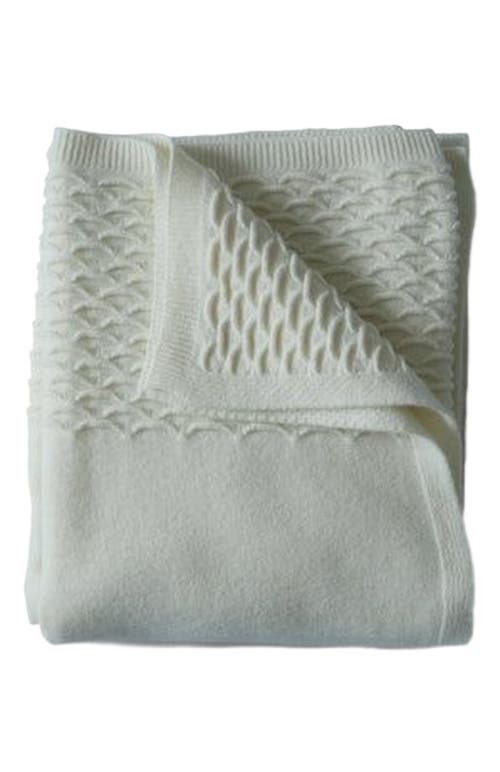 Evangeline Knit Scallop Throws In Green