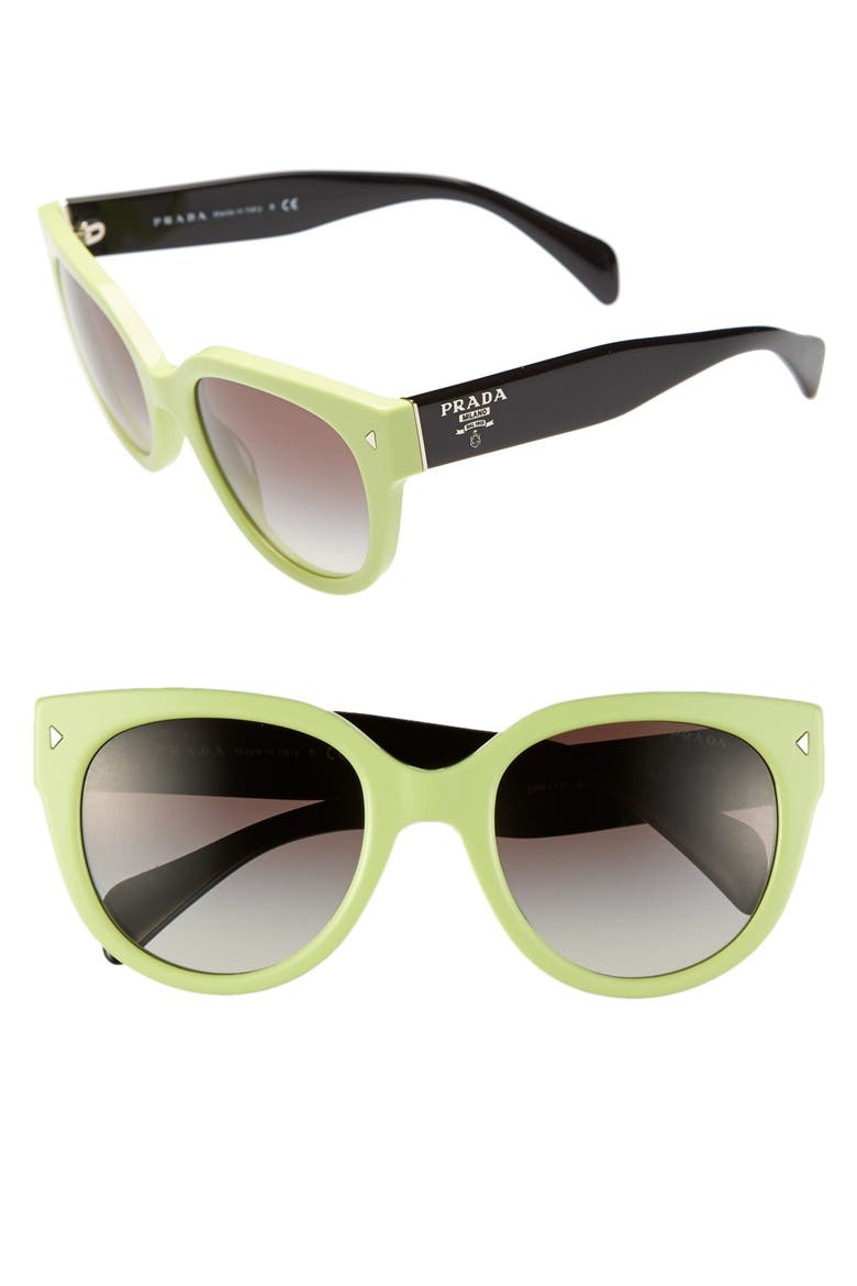 54mm Cat Eye Sunglasses, Main, color, GREEN