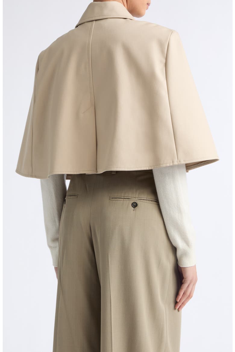 Water Repellent Crop Cotton Gabardine Cape, Alternate, color, STONE