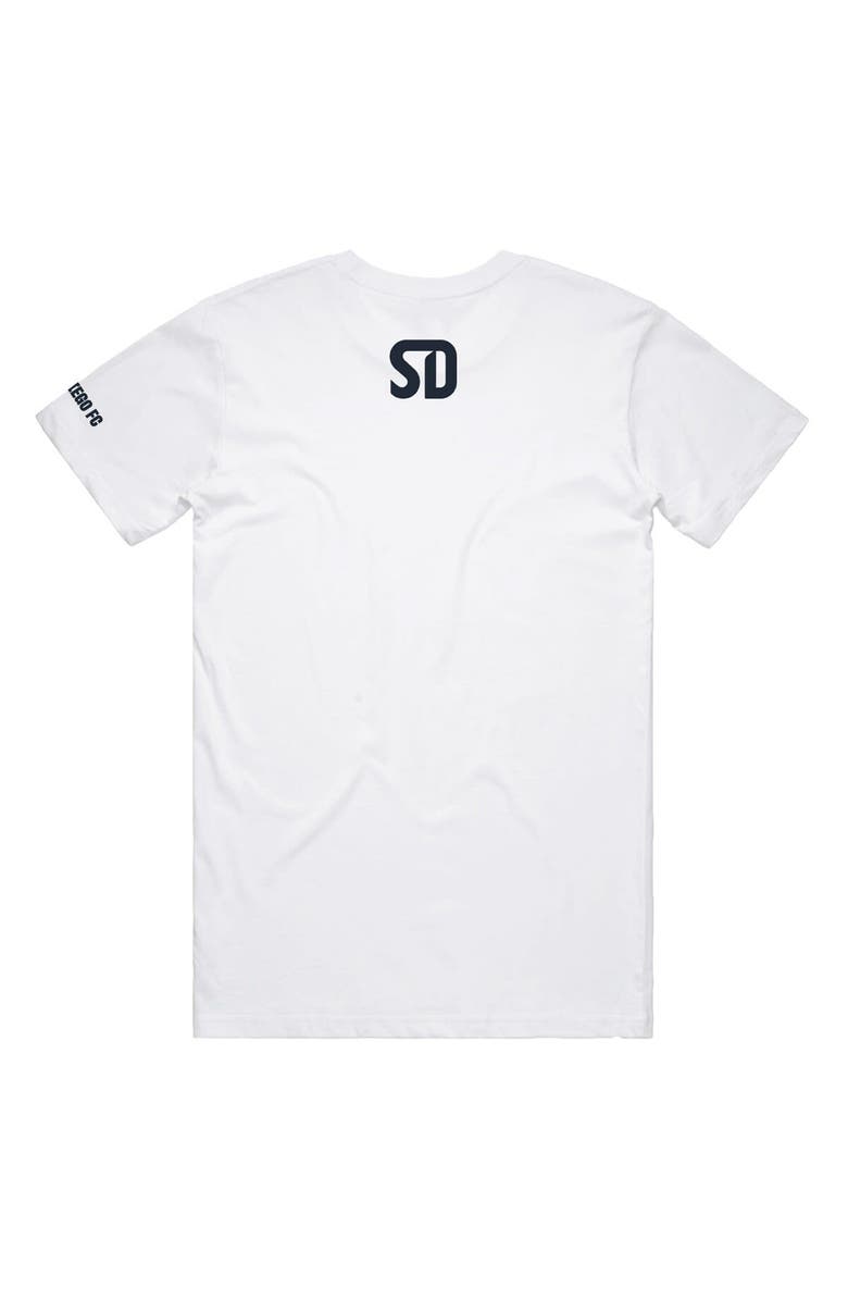 Peace Collective Unisex Peace Collective White San Diego FC Monochrome T-Shirt, Alternate, color, White