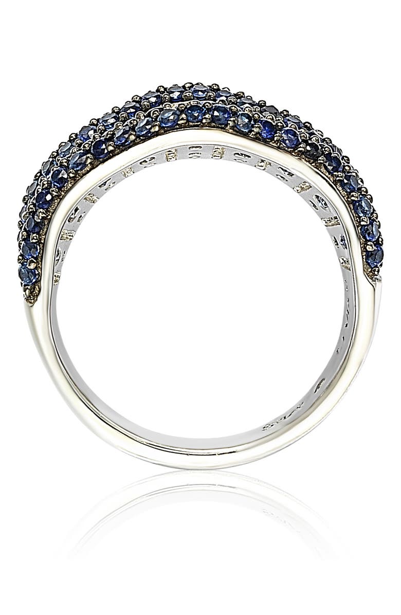 SUZY LEVIAN Sterling Silver & Sapphire Gladiator Ring, Alternate, color, Blue