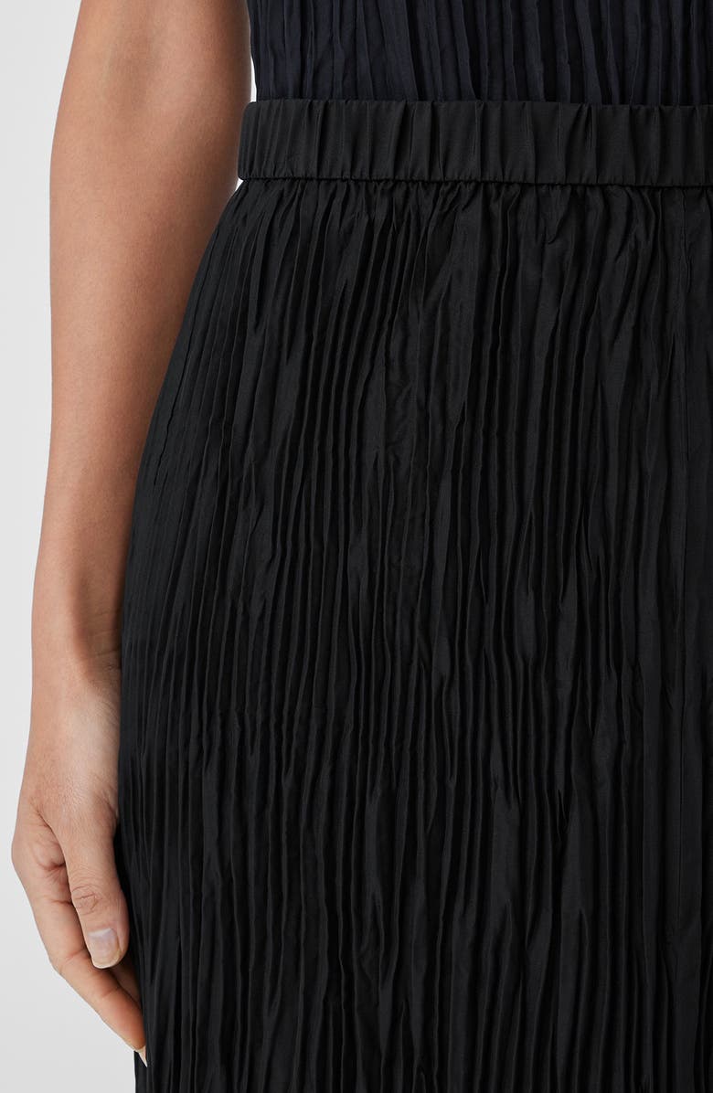 Eileen Fisher Pleated Silk Midi Skirt, Alternate, color, 
