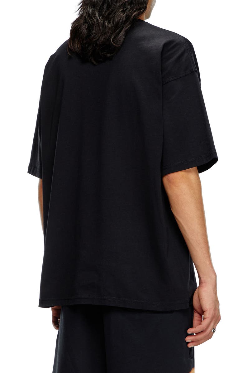 DIESEL<sup>®</sup> T-Boxt-Bleach Cotton T-Shirt, Alternate, color, Deep/ Black
